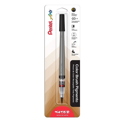 PINCEL RECARGABLE TINTA PIGMENTO-PENTEL-PINCEL