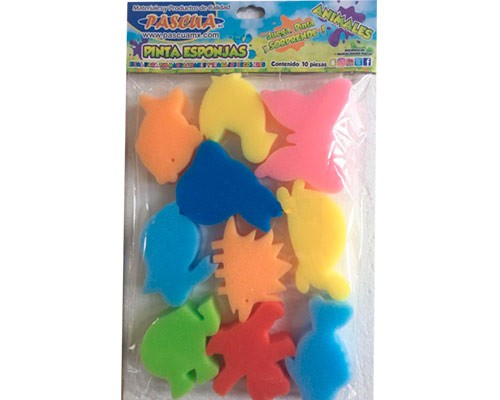 PINTA ESPONJAS 10 PZ-MEGAFUMI-ESPONJA P/PINTURA