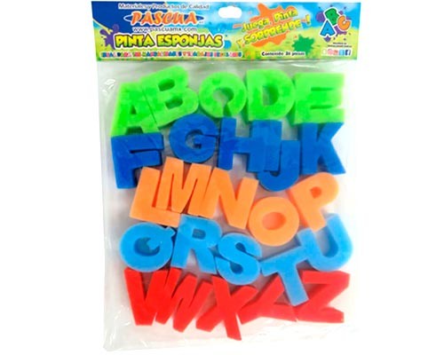 PINTA ESPONJAS ABC 26 PZ-MEGAFUMI-ESPONJA P/PINTURA