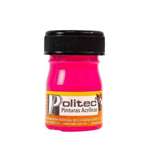 PINTURA ACRILICA FLUORESCENTE 20ML-POLITEC-PINTURA ESCOLAR