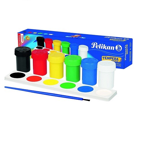 PINTURA TEMPERA ESCOLAR SURT 25ML/6PZ-PELIKAN-PINTURA TEMPERA