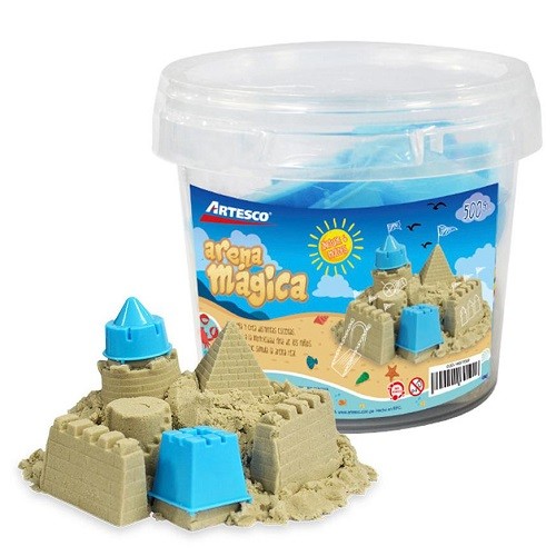 ARENA MAGICA CUBETA CON 500G-ARTESCO-JUGUETE