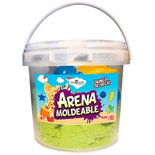 ARENA MOLDEABLE CON CUBETA Y 8 MOLDES-EDUCACTIVITY-JUGUETE