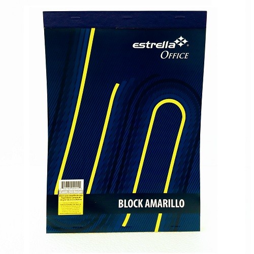 BLOCK CARTA AMARILLO 50H-ESTRELLA-BLOCK O CUADERNOS