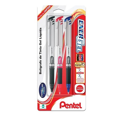 BOLIGRAFO ENERGEL 0.7MM 3PZ-PENTEL-BOLIGRAFO