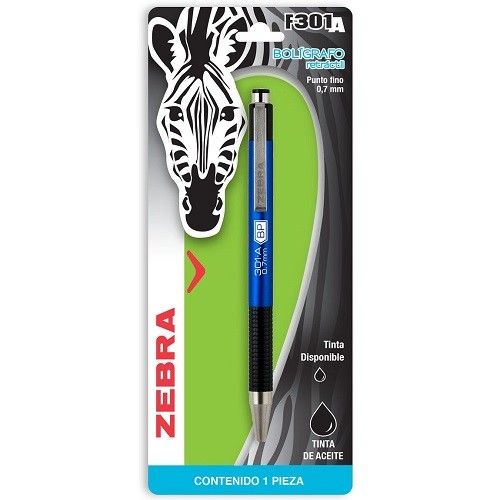 BOLIGRAFO F-301 A PUNTO FINO 0.7MM-ZEBRA-BOLIGRAFO