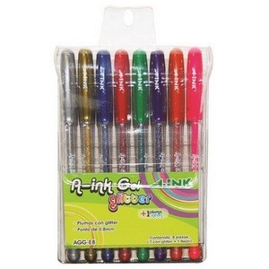 BOLIGRAFO GEL CON GLITTER 8PZ-AINK-BOLIGRAFO