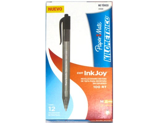 BOLIGRAFO KILOMETRICO 100RT PUNTO MEDIANO 12PZ-PAPER MATE-BOLIGRAFO
