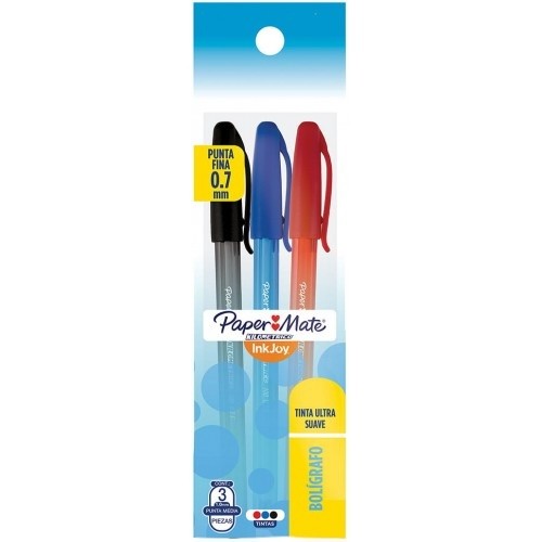 BOLIGRAFO KILOMETRICO PUNTO FINO SURT 3 PZ-PAPER MATE-BOLIGRAFO