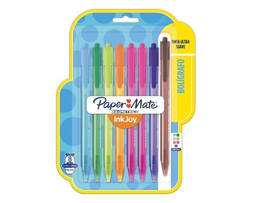 BOLIGRAFO KILOMETRICO PUNTO MEDIANO 100RT 8PZ-PAPER MATE-BOLIGRAFO