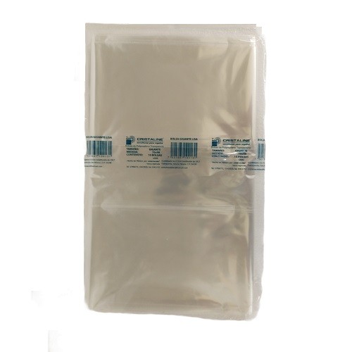 BOLSA PARA REGALO CELOFAN TRANSPARENTE 70X98 CM 10PZ-CRISTALINE-BOLSA/CAJA DE REGALO