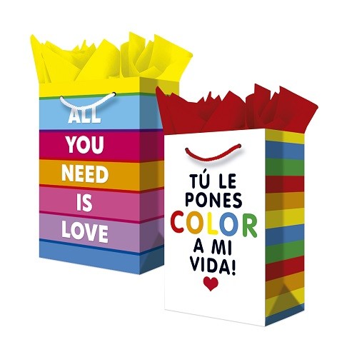 BOLSA PARA REGALO MEDIANA SAN VALENTIN 26X20X10.5CM-GRANMARK-BOLSA/CAJA DE REGALO