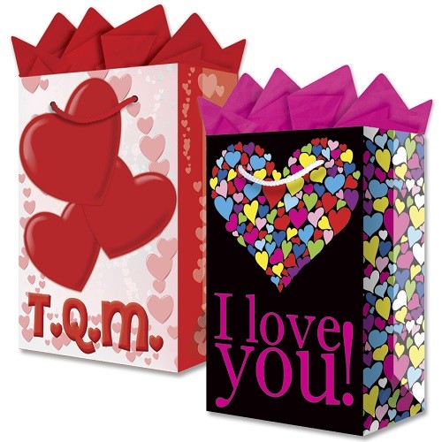 BOLSA PARA REGALO JUMBO SAN VALENTIN 45X33.5X15.5CM-GRANMARK-BOLSA/CAJA DE REGALO