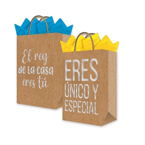 BOLSA REGALO MEDIANA KRAFT C/A 20X10.5X23.5CM-GRANMARK-BOLSA/CAJA DE REGALO