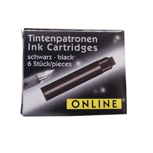 CARTUCHO PARA PLUMA FUENTE 6PZ-JISS-TINTA P/ESTILOGRAFO