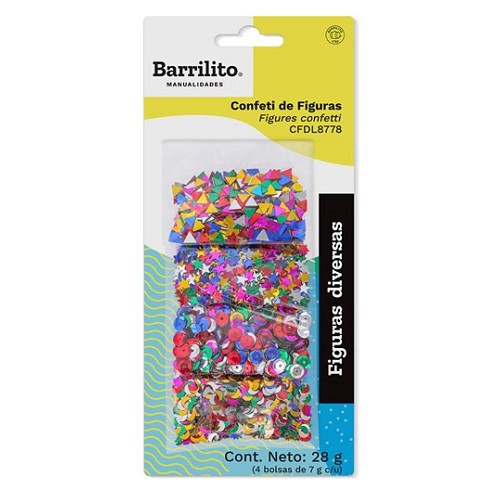 CONFETI DISEÑO 28G-BARRILITO-CONFETI/SERPENTINA