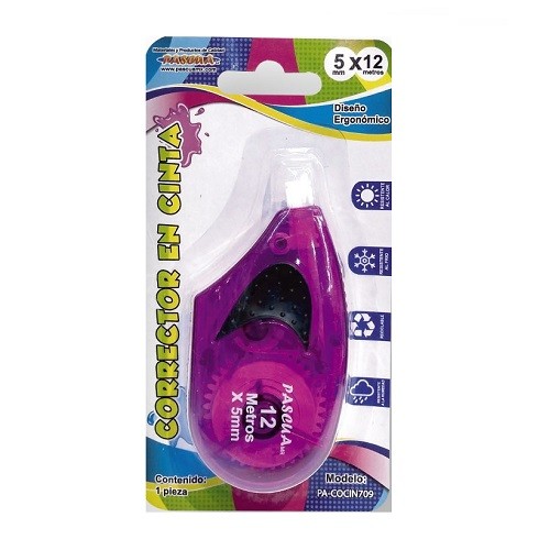 CORRECTOR EN CINTA 5MMX12M-PASCUA-CORRECTOR
