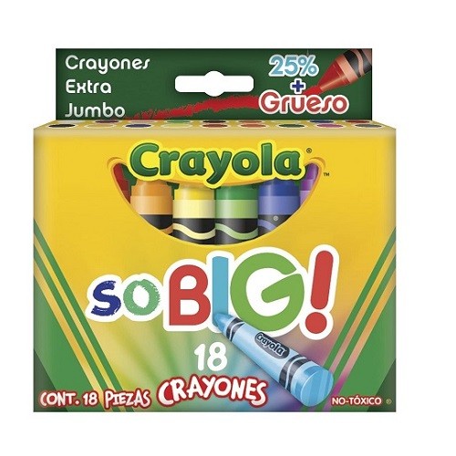 CRAYON CERA EXTRA JUMBO 18PZ-CRAYOLA-CRAYONES
