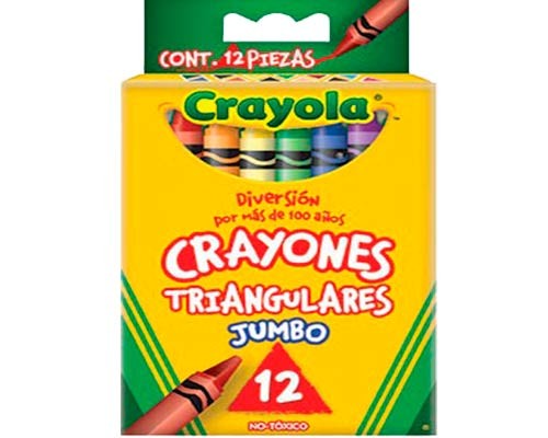 CRAYON CERA JUMBO TRIANGULAR 12PZ-CRAYOLA-CRAYONES