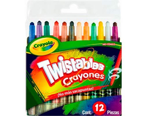 CRAYON CERA MINI TWIST 12PZ-CRAYOLA-CRAYONES