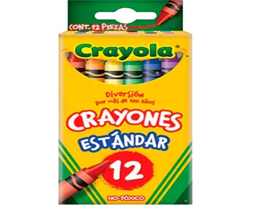 CRAYON CERA REDONDO 12PZ-CRAYOLA-CRAYONES