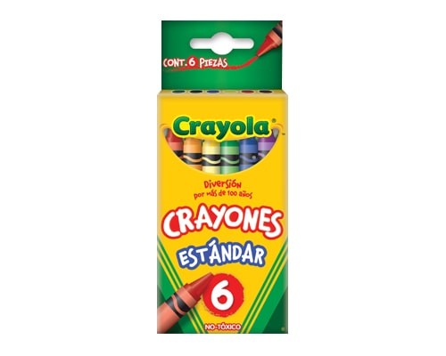 CRAYON CERA REDONDO 6PZ-CRAYOLA-CRAYONES