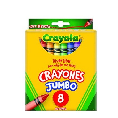 CRAYON CERA JUMBO 8PZ-CRAYOLA-CRAYONES