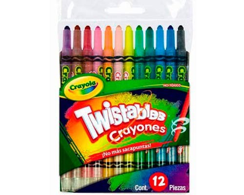 CRAYON CERA TWISTEABLES 12PZ-CRAYOLA-CRAYONES