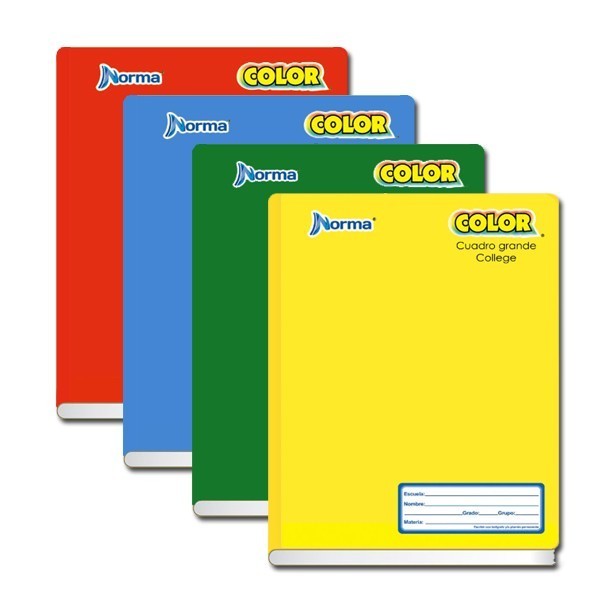 CUADERNO COLLEGE COSIDO 100H-N-COLOR-BLOCK O CUADERNOS