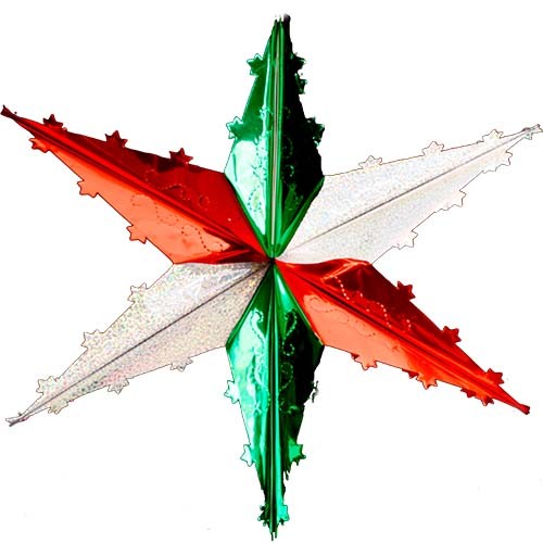 ESTRELLA SENCILLA TRICOLOR-ARTEMEX-ADORNO