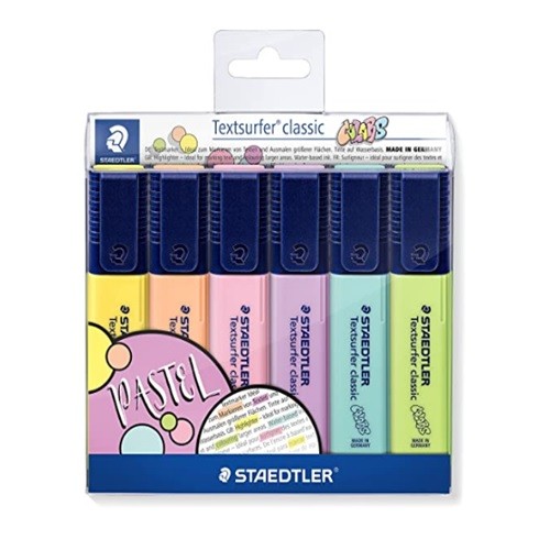 ESTUCHE DE MARCADORES TRIPLUS COLORES PASTEL 6 PZAS-STAEDTLER-MARCADORES