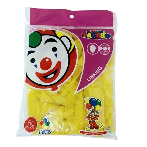 GLOBO LINKING TRANSPARENTES 50PZ-PAYASO-GLOBO