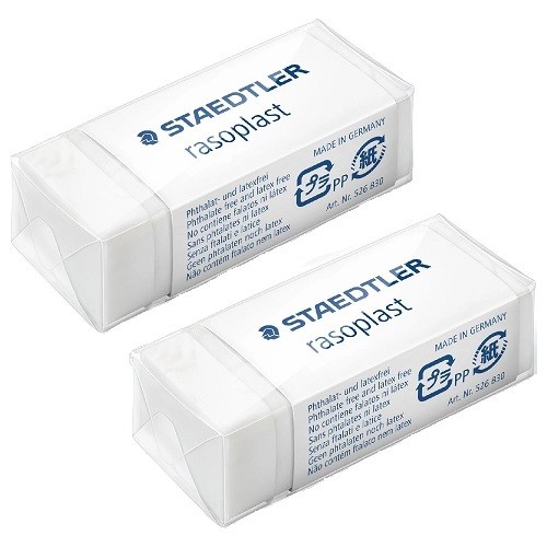 GOMA RASOPLAST PARA GRAFITO SINTETICA 2PZ-STAEDTLER-GOMA