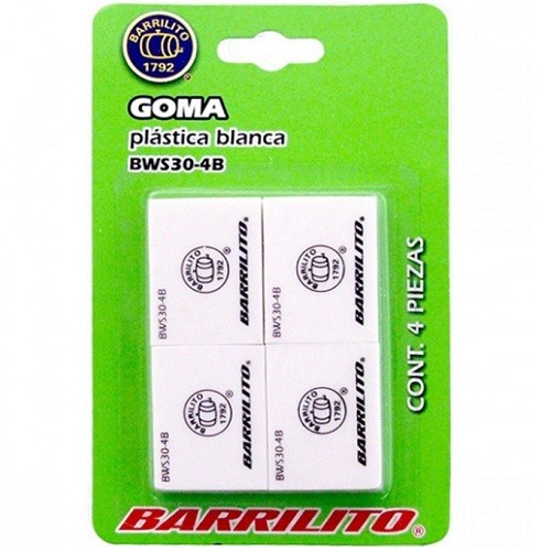 GOMA BLANCA SINTETICA 4PZ-BARRILITO-GOMA