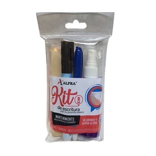 KIT DE ESCRITURA PARA PIZARRON BLANCO 4 PZ-ALFRA-MARCADORES