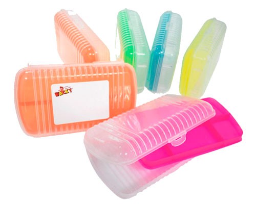 LAPICERA PLASTICO CHAROLA WACKY BOX 23.5X14.5X6.5CM-SABLON-PORTALAPIZ
