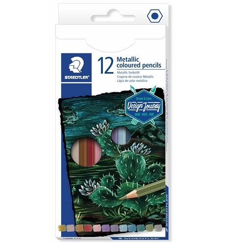 LAPICES DE COLORES METALICOS 12 PZAS-STAEDTLER-LAPICES DE COLOR