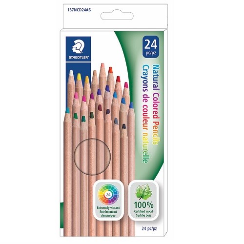 LAPICES DE COLORES MADERA NATURAL 24 PZAS-STAEDTLER-LAPICES DE COLOR