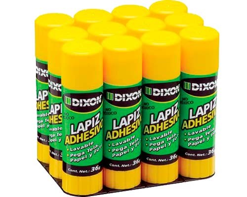 LAPIZ ADHESIVO 36 GRS 12 PZAS.-DIXON-PEGAMENTO
