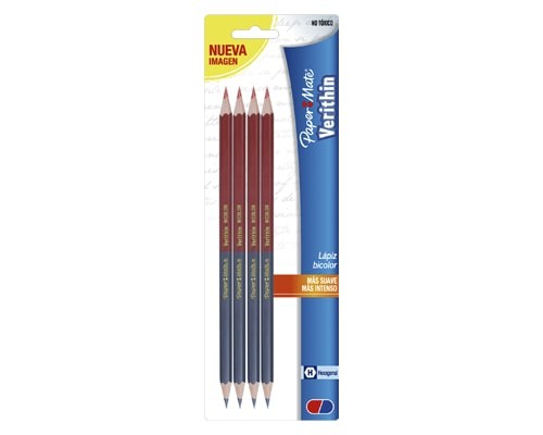 LAPIZ BICOLOR HEXAG VERITHIN 4PZ-PAPER MATE-LAPIZ