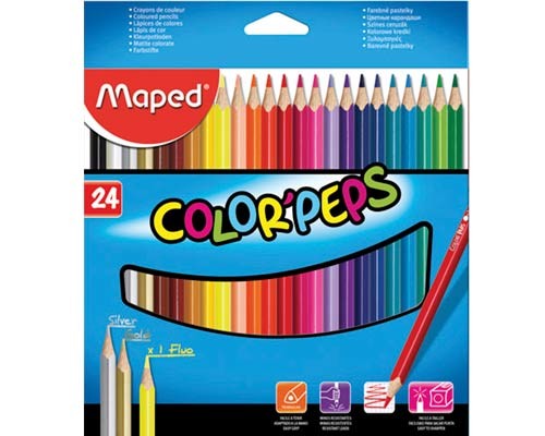 LAPIZ DE COLOR COLOR PEPS 24PZ-MAPED-LAPIZ D/COLOR ESCO.