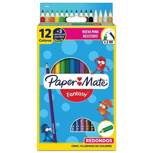 LAPIZ DE COLOR FANTASY 12PZS-PAPER MATE-LAPIZ D/COLOR ESCO.