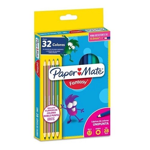 LAPIZ DE COLOR FANTASY 24PZ + 4DOBLES-PAPER MATE-LAPIZ D/COLOR ESCO.