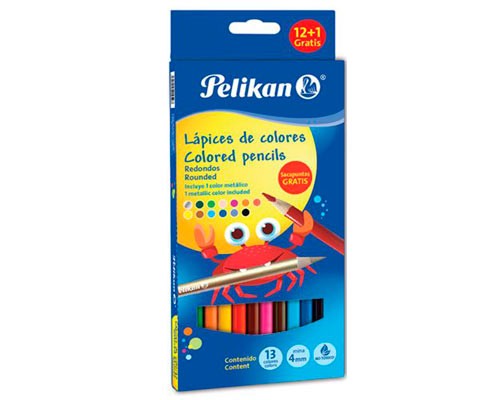 LAPIZ DE COLOR LARGO 12PZ-PELIKAN-LAPIZ D/COLOR ESCO.