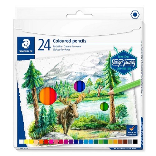 LAPIZ DE COLOR HEXAGONAL 24 PZ-STAEDTLER-LAPIZ D/COLOR ESCO.