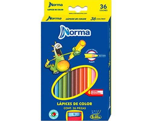 LAPIZ DE COLOR NORMA 36PZ-NORMA-LAPIZ D/COLOR ESCO.