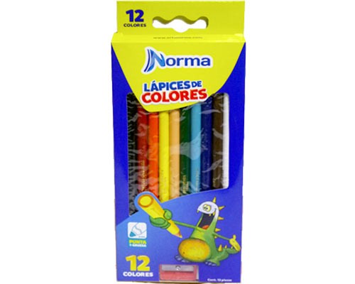 LAPIZ DE COLOR NORMA REDONDO 12PZ-NORMA-LAPIZ D/COLOR ESCO.