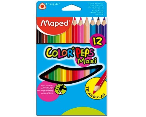 LAPIZ DE COLOR PEPS MAXI 12-MAPED-LAPIZ D/COLOR ESCO.