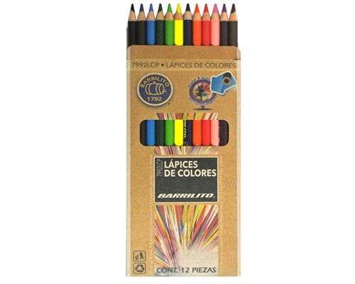 LAPIZ DE COLOR PREMIUM 12 PZ-BARRILITO-LAPIZ D/COLOR ESCO.