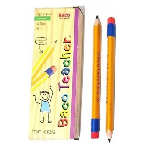 LAPIZ ENTRENADOR BACOTEACHER AMARILLO 10PZ-BACO-LAPIZ